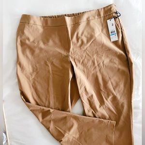 Calvin Klein Women’s Tan Elastic Pull-On Straight Leg Ankle Pants Size 20W NWT